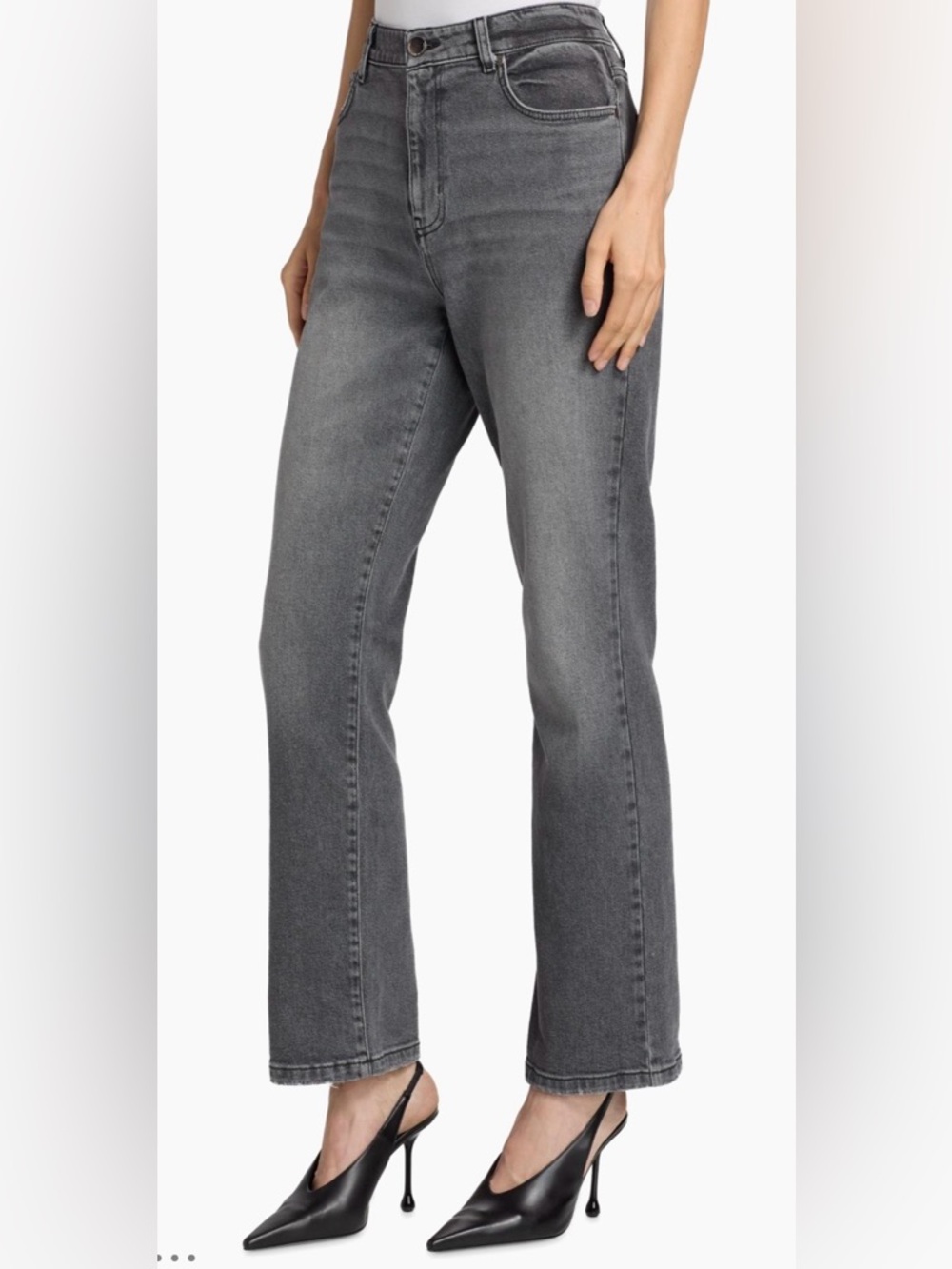 10 Crosby Derek Lam Gray Straight-Leg Jeans